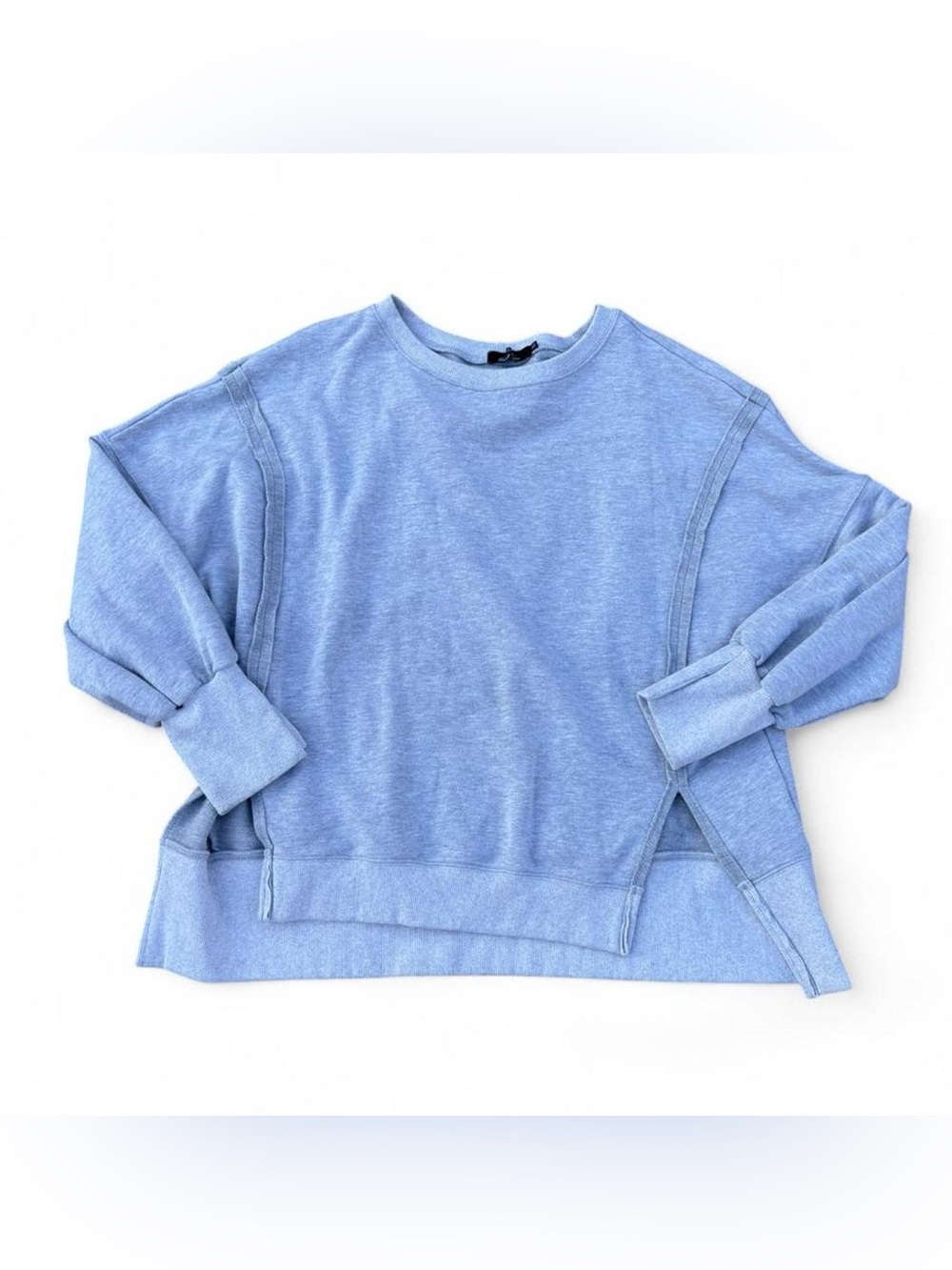 Heather Gray Boxy Oversized Crewneck Sweatshirt